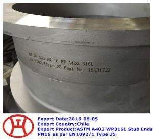 ASTM Yon 403  WP 316 L chòk fini PN 16